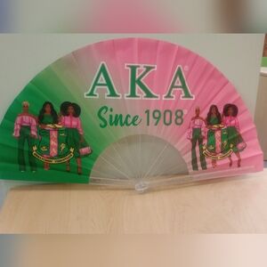 Home Party Fan - Green and Pink